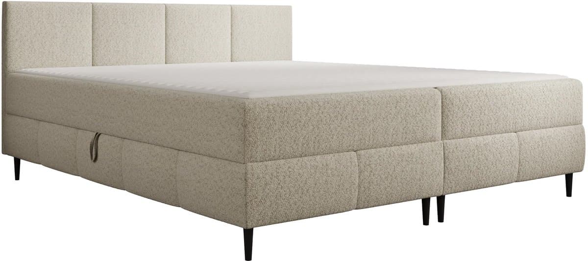 Meubella - Brisa - Boxspring met opbergruimte - Teddystof beige - 180x200 cm thumbnail 4