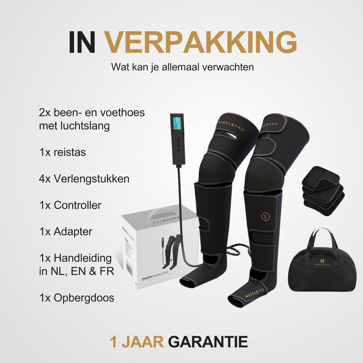 Recovery Boots - Professioneel Beenmassage & Voetmassage apparaat voor Bloedcirculatie - Sport Gym Fitness - Compressie massage - Voet Massage Vermoeide Benen Shiatsu Luchtcompressie Bloedsomloop lymfedrainageapparaat Oedeem thumbnail 8