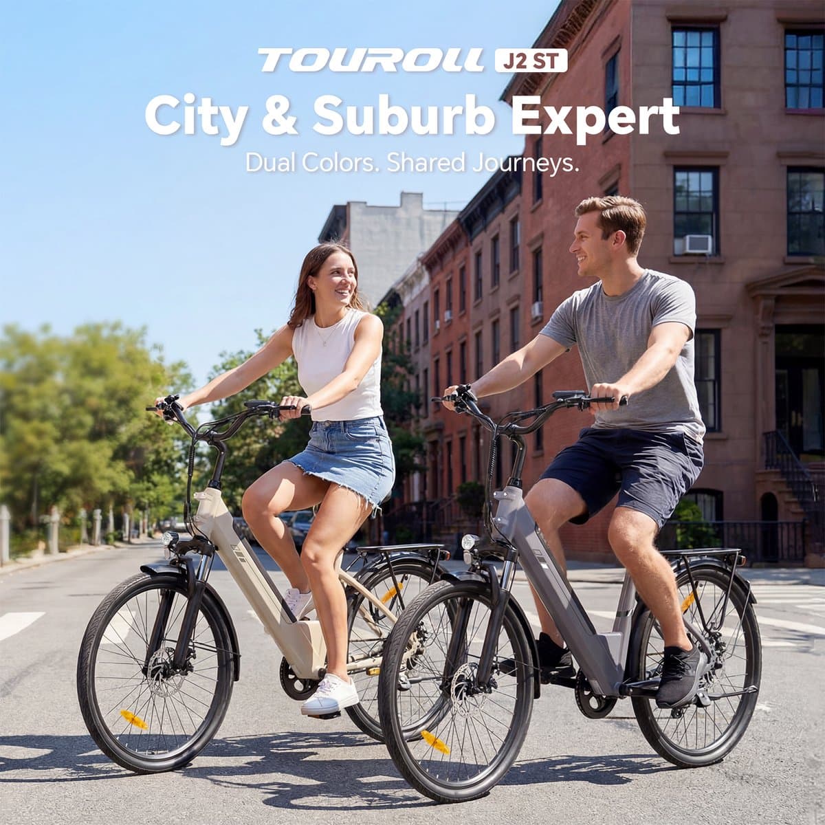 Touroll J2 ST Elektrische stadsfiets – Lage instap e-bike – 250W Motor – 45 Nm Koppel – 561,6Wh Accu – Tot 100 km Bereik – 7 Versnellingen – Voorvorkvering – Draagrek – StVZO Verlichting – Zwart thumbnail 8