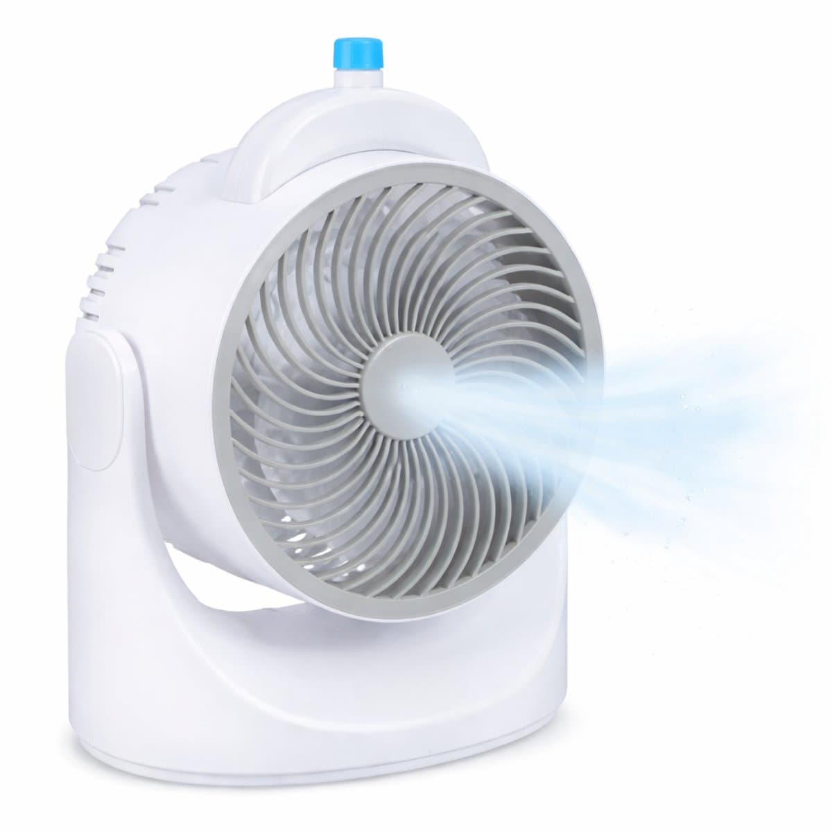 Mini Tafelventilator met Koelelement - Verstelbare Mini Ventilator met 3 Standen - USB Ventilator met LED Licht - 240 ML Koelelement - voor Tafel Bureau Slaapkamer - afbeelding 1