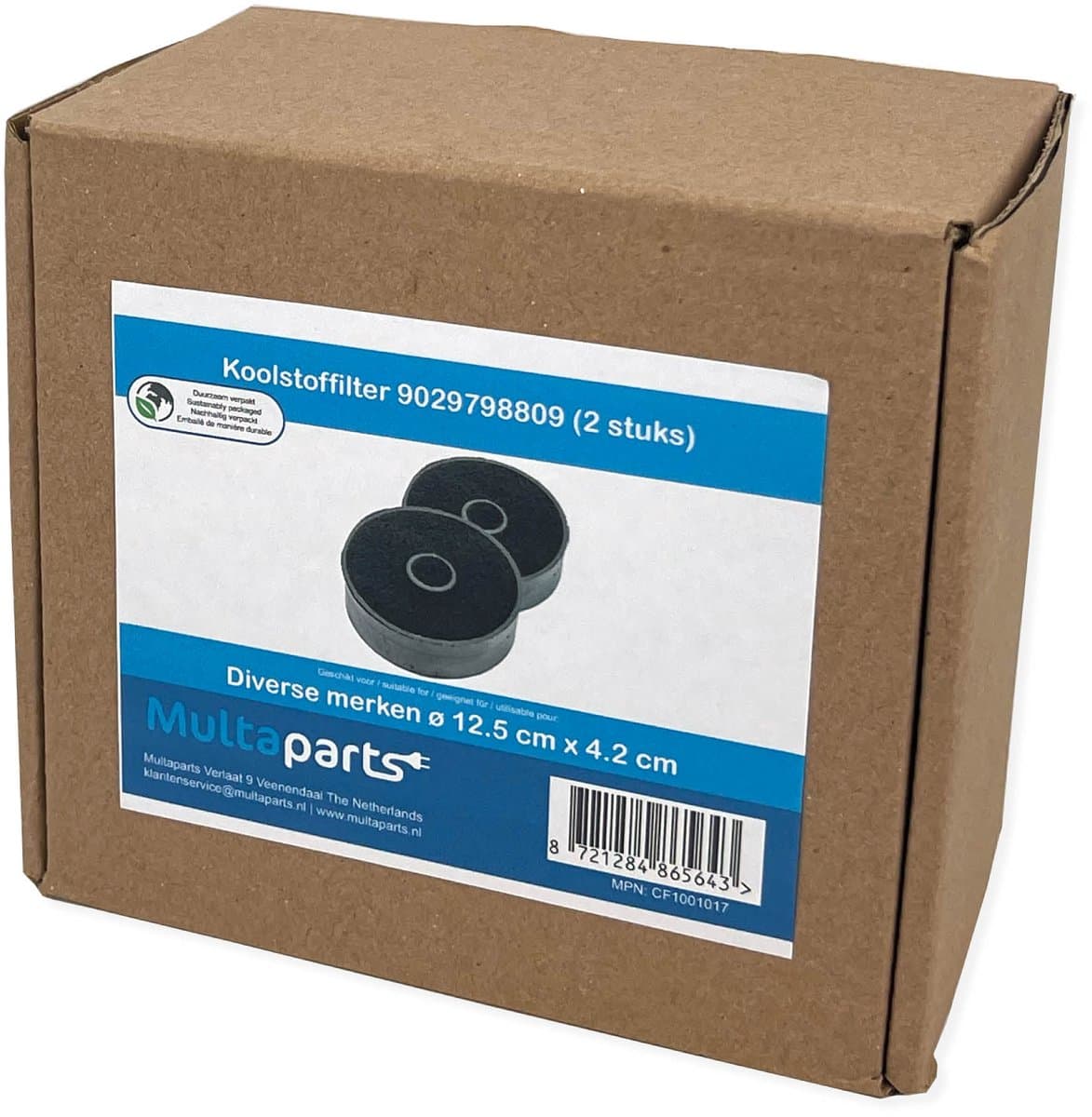 Multaparts Koolstoffilter Afzuigkap Ø12,5cm Set van 2 thumbnail 2