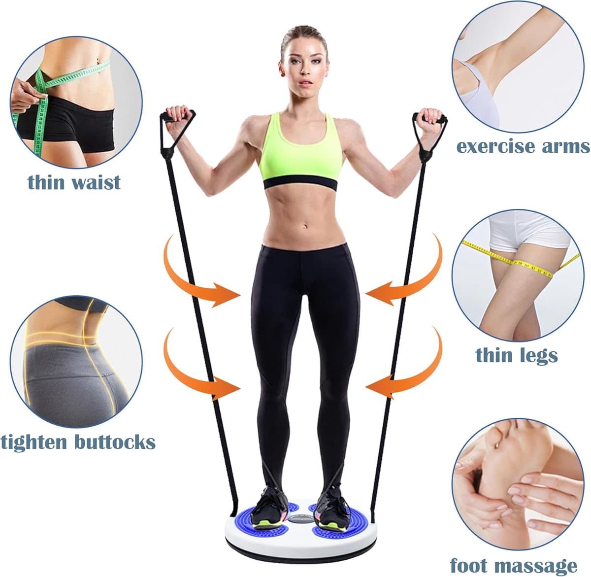 Beentrainer - Taille Twister Schijf - Taille-draaien voor fitness- Twist Waist Disc Board Balance Boards-taille-afslanken met buikmachine- buiktrainingsmachine thumbnail 5