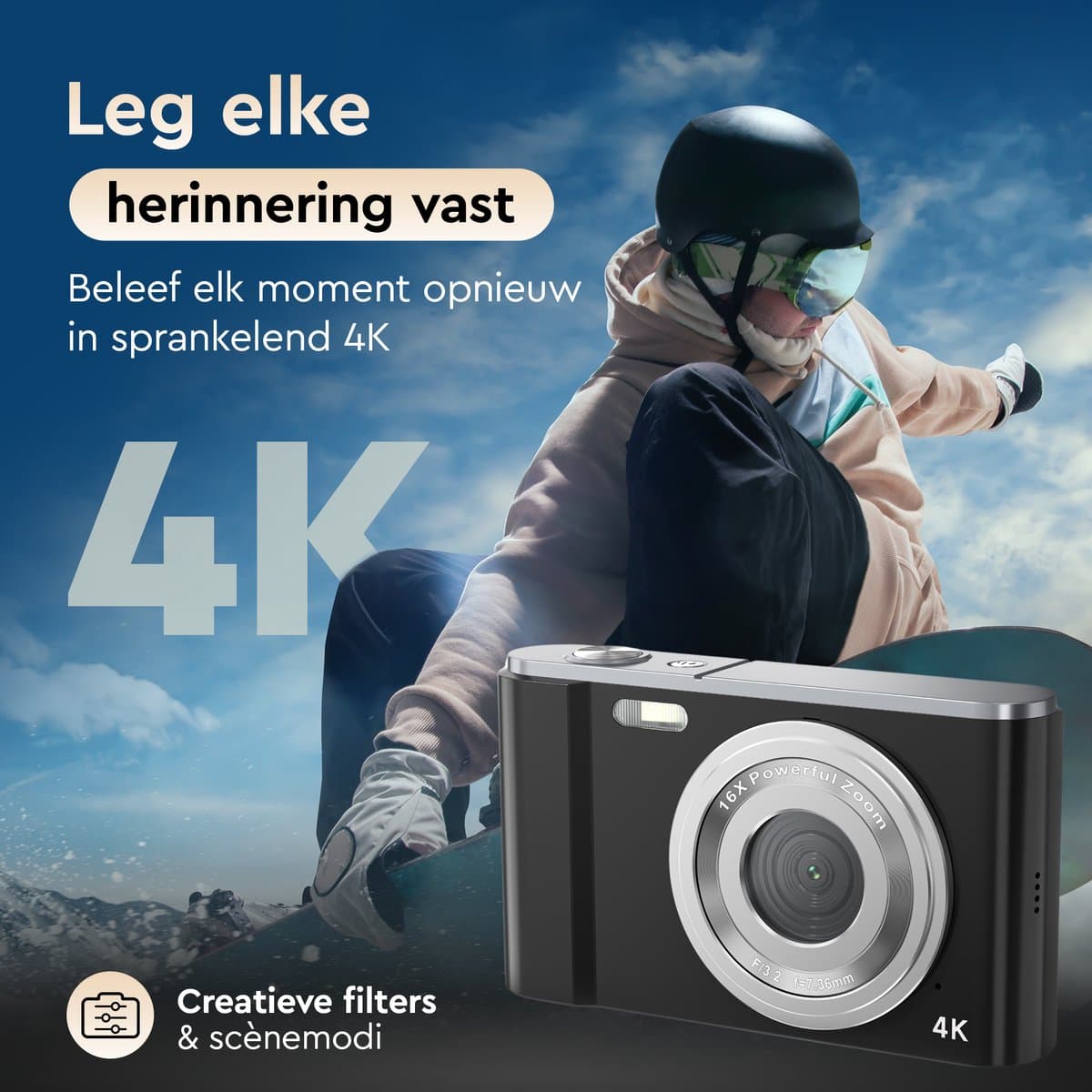 K&L KL-PLUS-64-Z 4K-camera met 64GB-kaart thumbnail 3