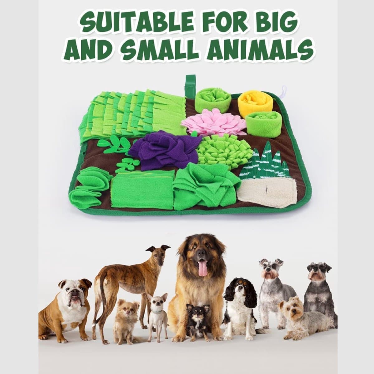 Snuffelmat Hond - Interactief Speelgoed - Honden Speelgoed - Katten Speelgoed - Kattenspeelgoed - Speelgoed Intelligentie - Opvouwbaar 40x40 thumbnail 2