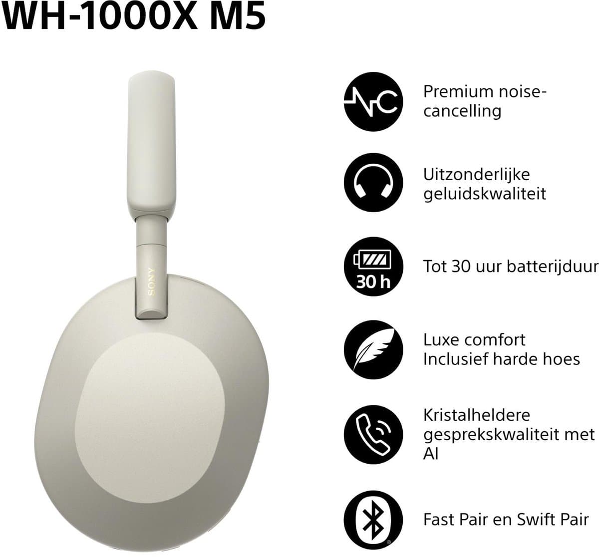 Sony WH-1000XM5 met ANC en 30 uur accu thumbnail 2