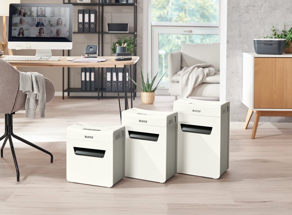 Leitz IQ Protect Premium 8X Ultrastille Papierversnipperaar - P4 Snippers - Tot 8 Vel - 14L - Wit thumbnail 7