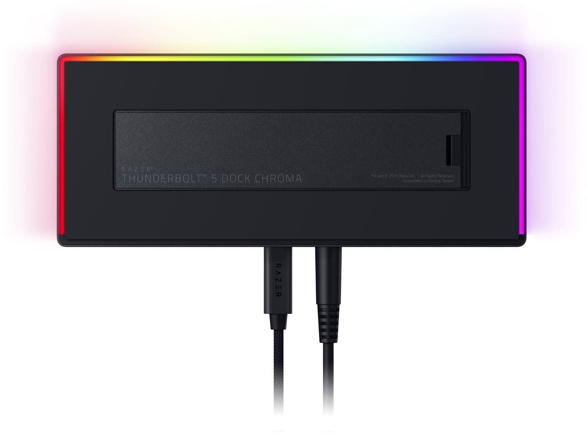 Razer Thunderbolt 5 Dock - Docking Station - 10 poorten - M.2-opslagsleuf - Chroma RGB - Zwart thumbnail 6