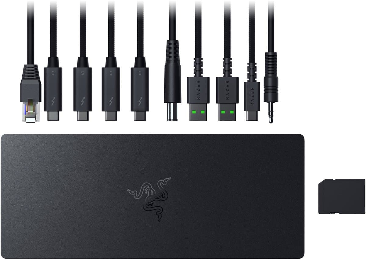 Razer Thunderbolt 5 Dock - Docking Station - 10 poorten - M.2-opslagsleuf - Chroma RGB - Zwart thumbnail 7
