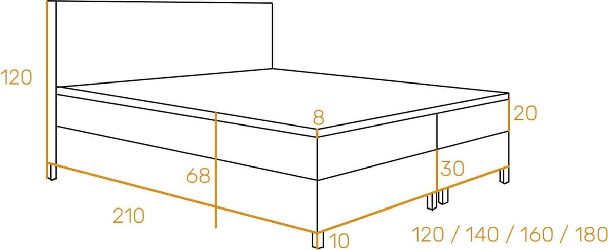 Meuba Oslo Boxspring 160x200 Taupe met Pocketveren & Topper thumbnail 3