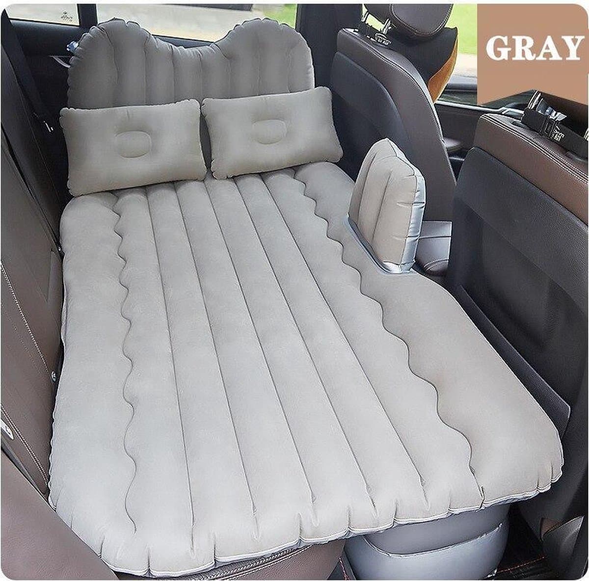 Reisbed Auto Opblaasbaar Bed Multifunctionele Auto Opblaasbare Bed - voertuig achterbank bankkussen - Reisbed Auto Opblaasbaar - Zwart thumbnail 6