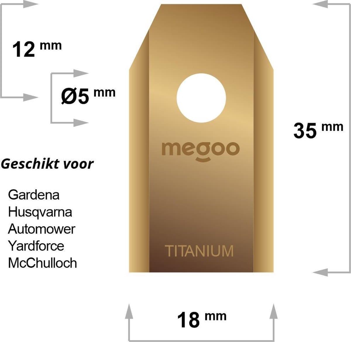 Robotmaaiermesjes voor Gardena robotmaaier - Husqvarna automower - 30st - titanium coat - plastic box - Megoo® thumbnail 3