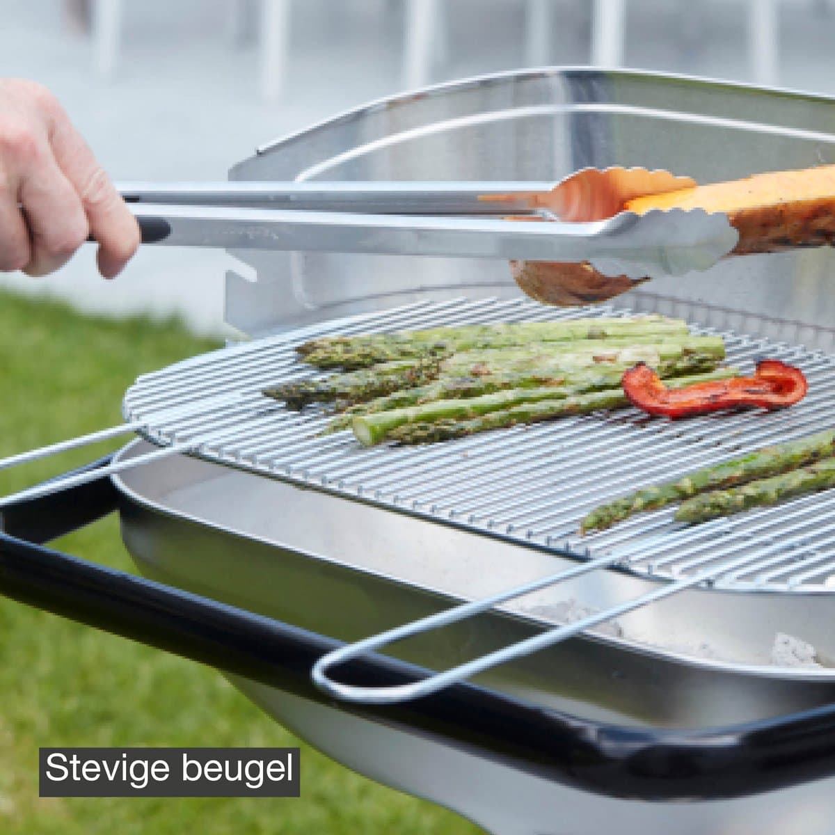 Barbecook Loewy 55 - Houtskool BBQ barbecue - Grilloppervlak 55x33cm - Incl. Windscherm, BBQ rooster en asopvangpot - RVS thumbnail 4