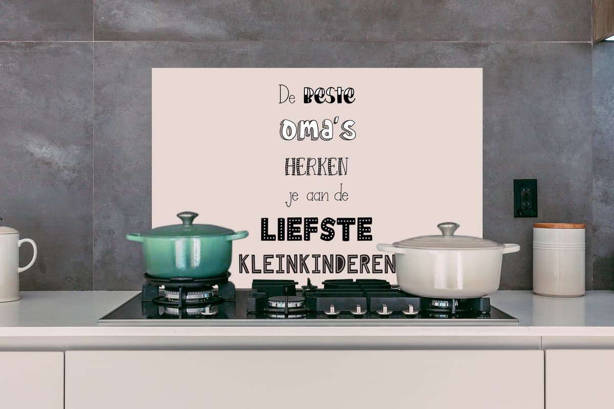 KitchenYeah Spatscherm 80x55 cm - Oma quote - Aluminium thumbnail 4