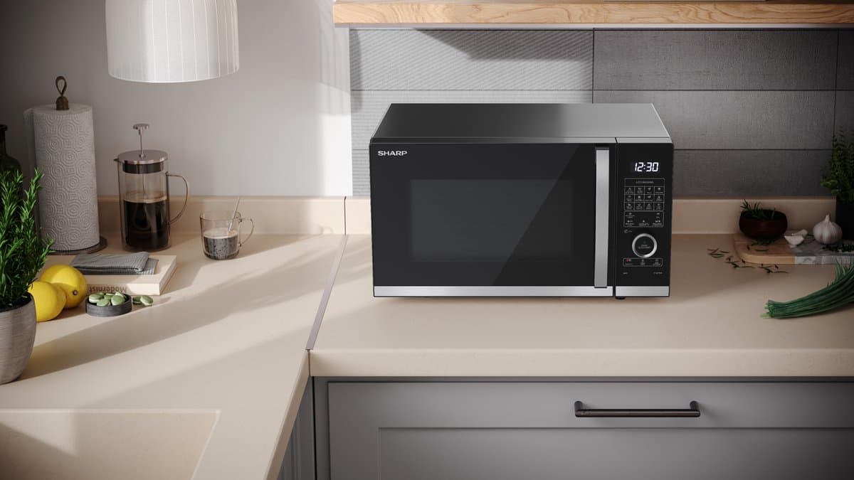 Sharp YC-QC254AE-B Flatbed Combi magnetron - 900W - 25ltr - zwart thumbnail 2