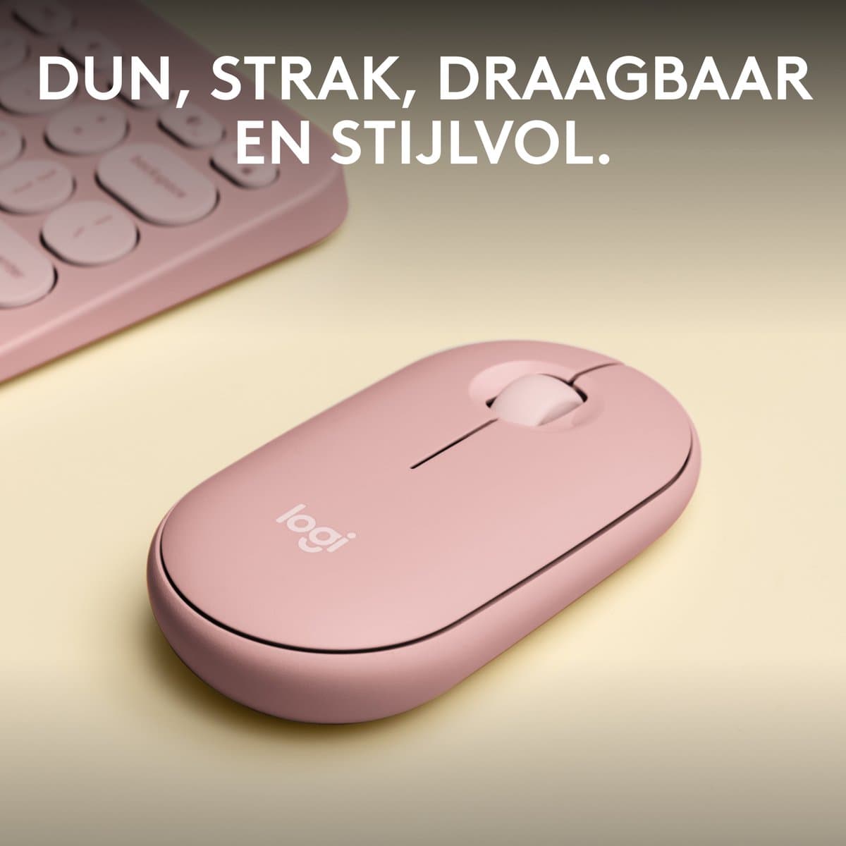 Logitech Pebble 2 M350s - Draadloze Muis - Bluetooth - 4000 dpi - Rose thumbnail 4