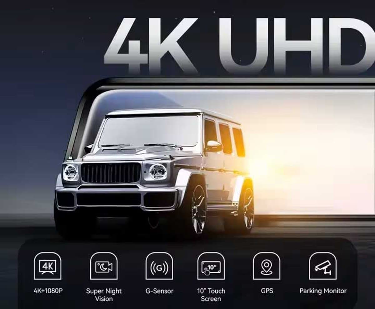 Wolfbox G930 4K Gps 64gb Mirror dashcam - Parkeermodus - 10,0 inch touchscreen Lcd - 4K + Full HD resolutie - Gps ontvanger - 64gb Micro SD kaart - Spiegel dashcam en digitale binnenspiegel thumbnail 8