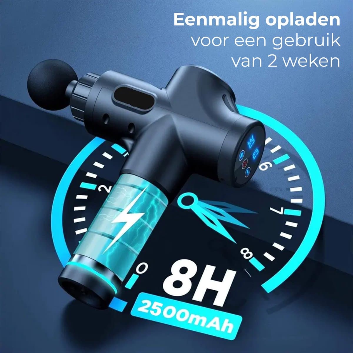 Ryce Massage Gun: 30 standen, 6 opzetstukken, oplaadbaar - afbeelding 1