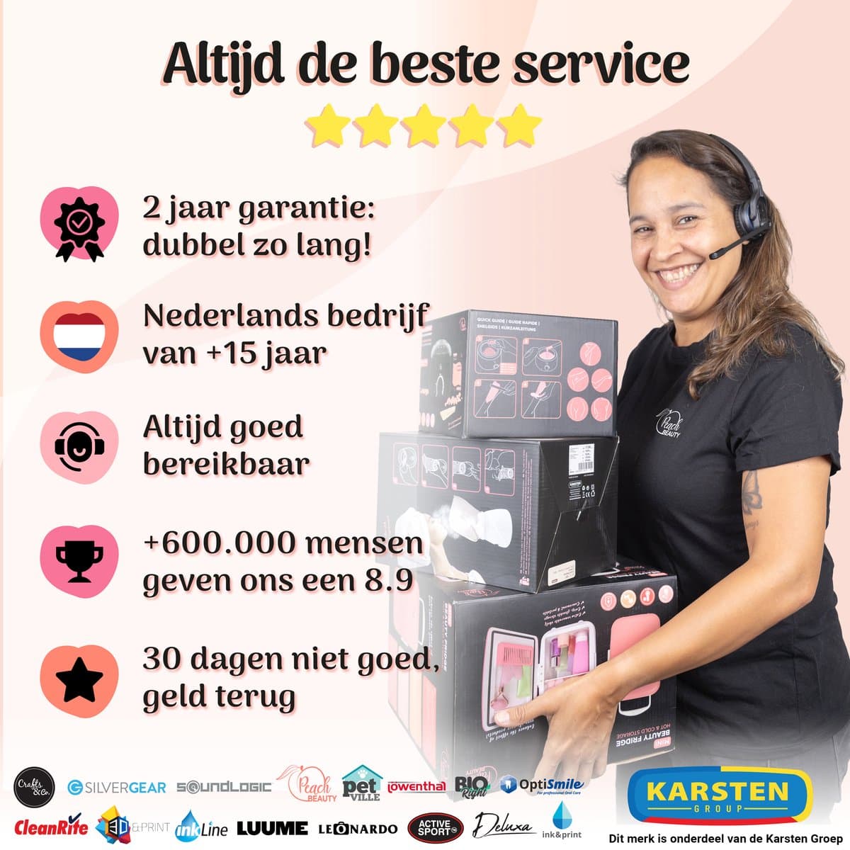 Gezichtsstomer 2-1 Set - Mee Eters Verwijderen - Blackhead Remover - Stoom Inhalator - Gezichtsreiniger Elektrisch - Gezichtssauna - Gezichtsverzorging Vrouwen / Mannen - Wit - Peach Beauty thumbnail 5