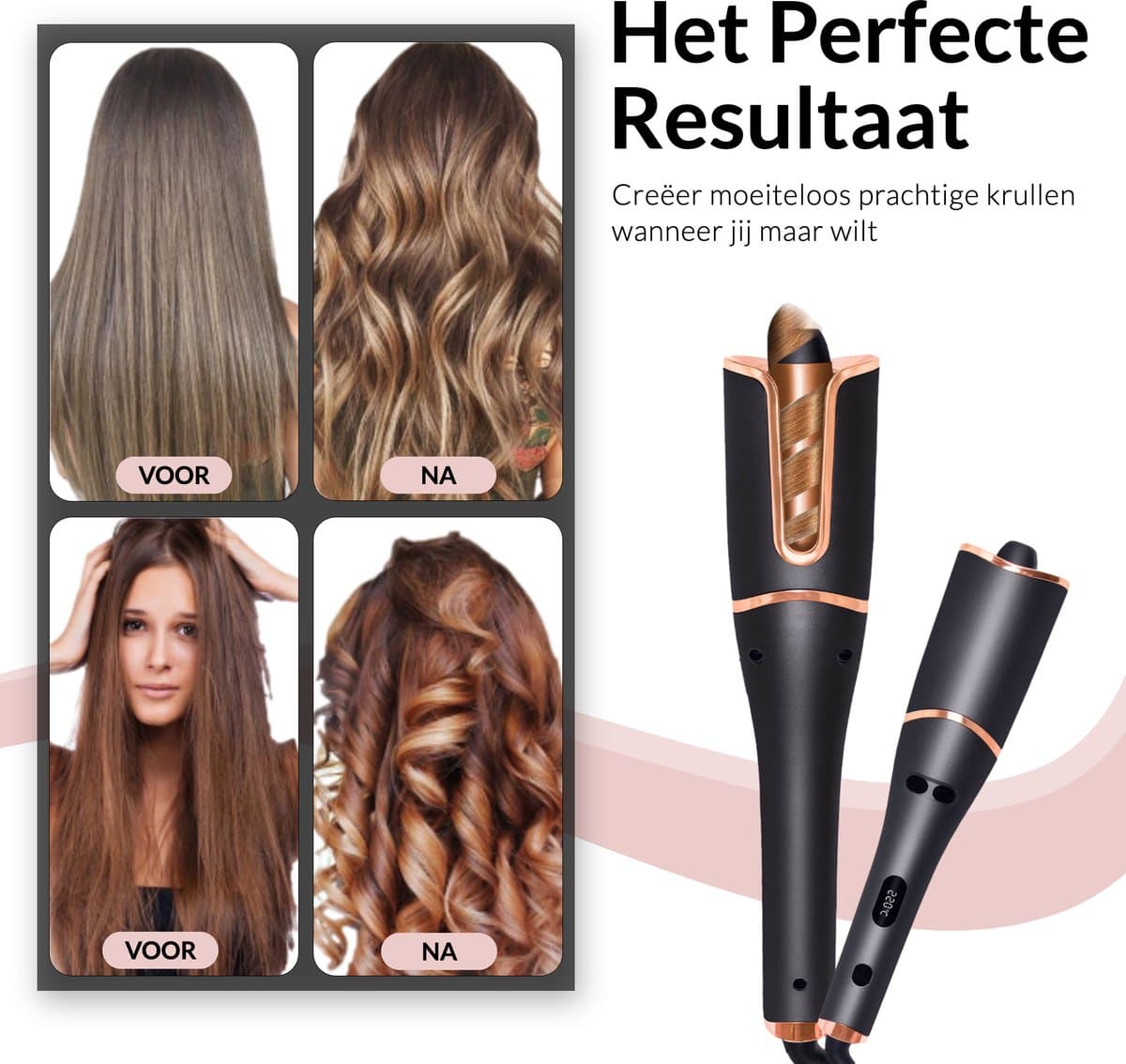 Beyeza Automatische Krultang - 5 in 1 Krultangen - Krulborstel Roterend - Incl. Haarkam, haarklem - Haarkruller Automatisch - Hair Curler - Airstyler thumbnail 5