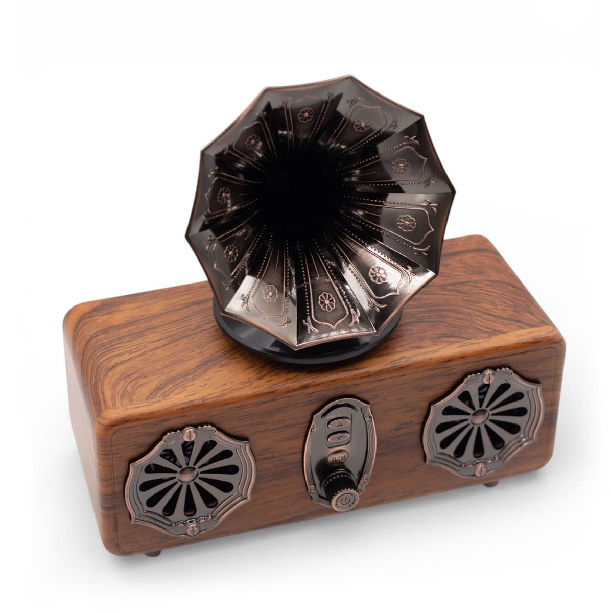 Retro Mini Dubbele Grammofoon Luidspreker - Bluetooth, 10.8W thumbnail 8