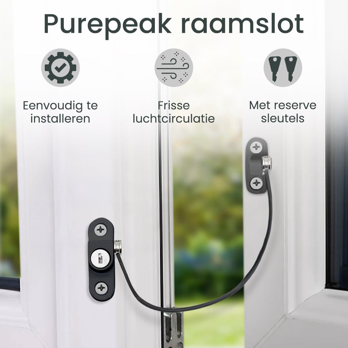 Purepeak Raamslot Kinderen Set 3 Stuks - Raambegrenzer - Zwart - Raambeveiliging - Kinderslot Raam - Raamvastzetter - Raamgrendel thumbnail 5