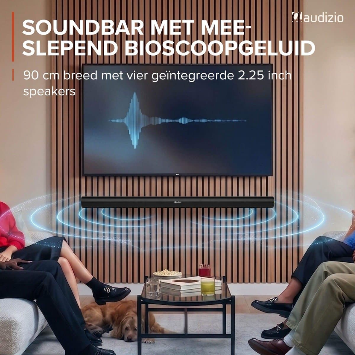 Soundbar - Audizio SB96WS - HDMI-ARC - Bluetooth - 180W - Optisch - Soundbar met draadloze subwoofer thumbnail 3