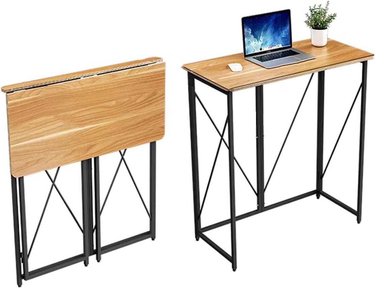 Opklapbaar Bureau - Sta-bureau Werktafel - Thuiswerken - Ergonomisch Zitten-Staan - 100 cm - Naturel