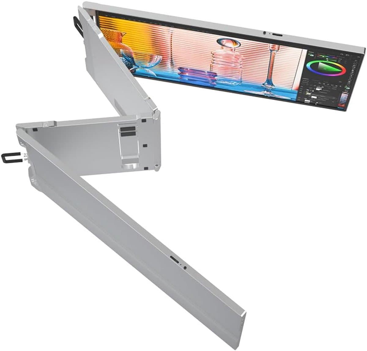 Laptop Scherm Extender - Draagbaar Monitor - Productiviteit Verhoging - IPS Full HD Display - 15 inch - Zilver thumbnail 5