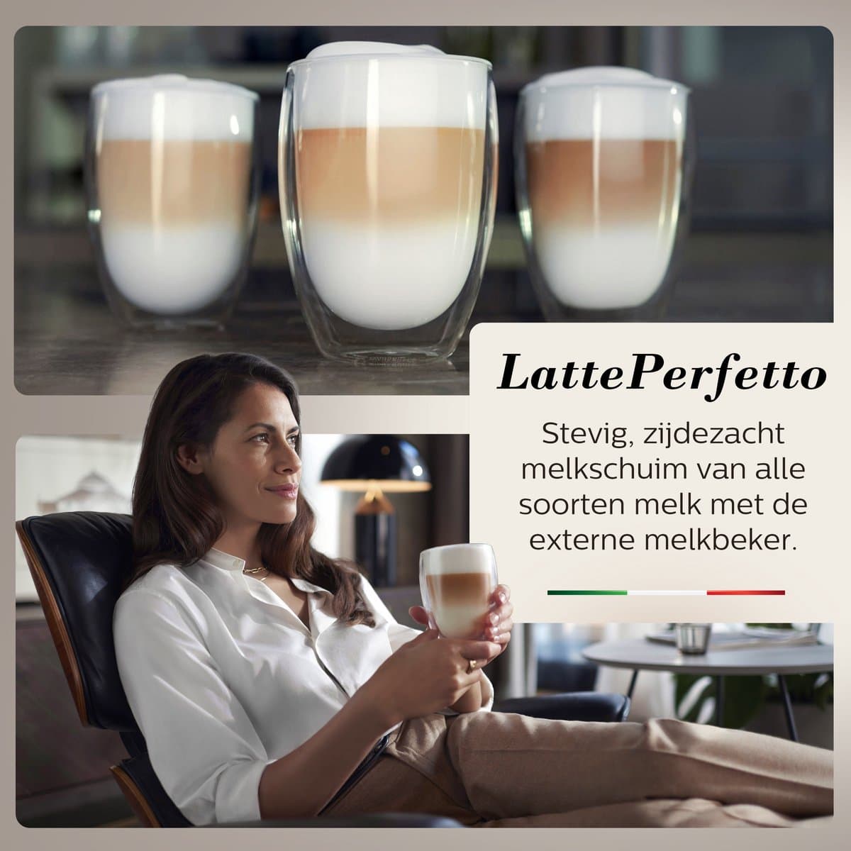 Saeco GranAroma - Espressomachine - 16 Dranken met melksysteem - Volautomatisch - Koffiemachine met bonen + AquaClean filter - Zwart (SM6580/00) thumbnail 5