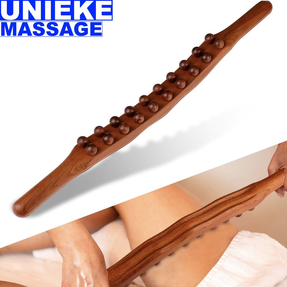 Shiva Massage Stok - Shiva Guasha Staaf - Shiva Gua Sha Houten Staaf - Cellulitis - RugMassage - Massage Apparaat - Rug/Nek/Schouder/Buik/Taille/Armen/Benen - Massage Stok Hout - Houten Massage Stok - 1 Stuk - Gua Sha Massage Stick thumbnail 4