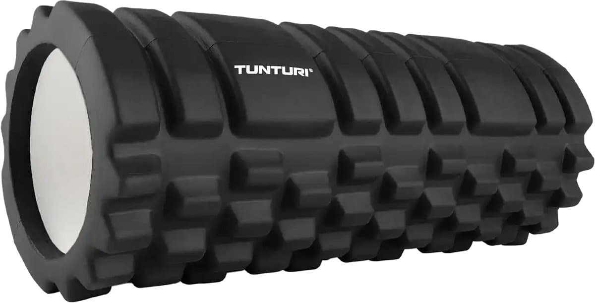 Tunturi Yoga Grid Foam Roller - Massage Roller - Foamroller - Fitness Roller - Zwart - 33cm - Incl. gratis fitness app thumbnail 2