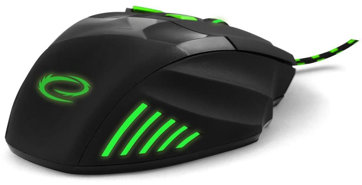Esperanza Bedrade Optische Muis Voor Pc, Laptop En Gaming 7D Usb Wolf Zwart thumbnail 4