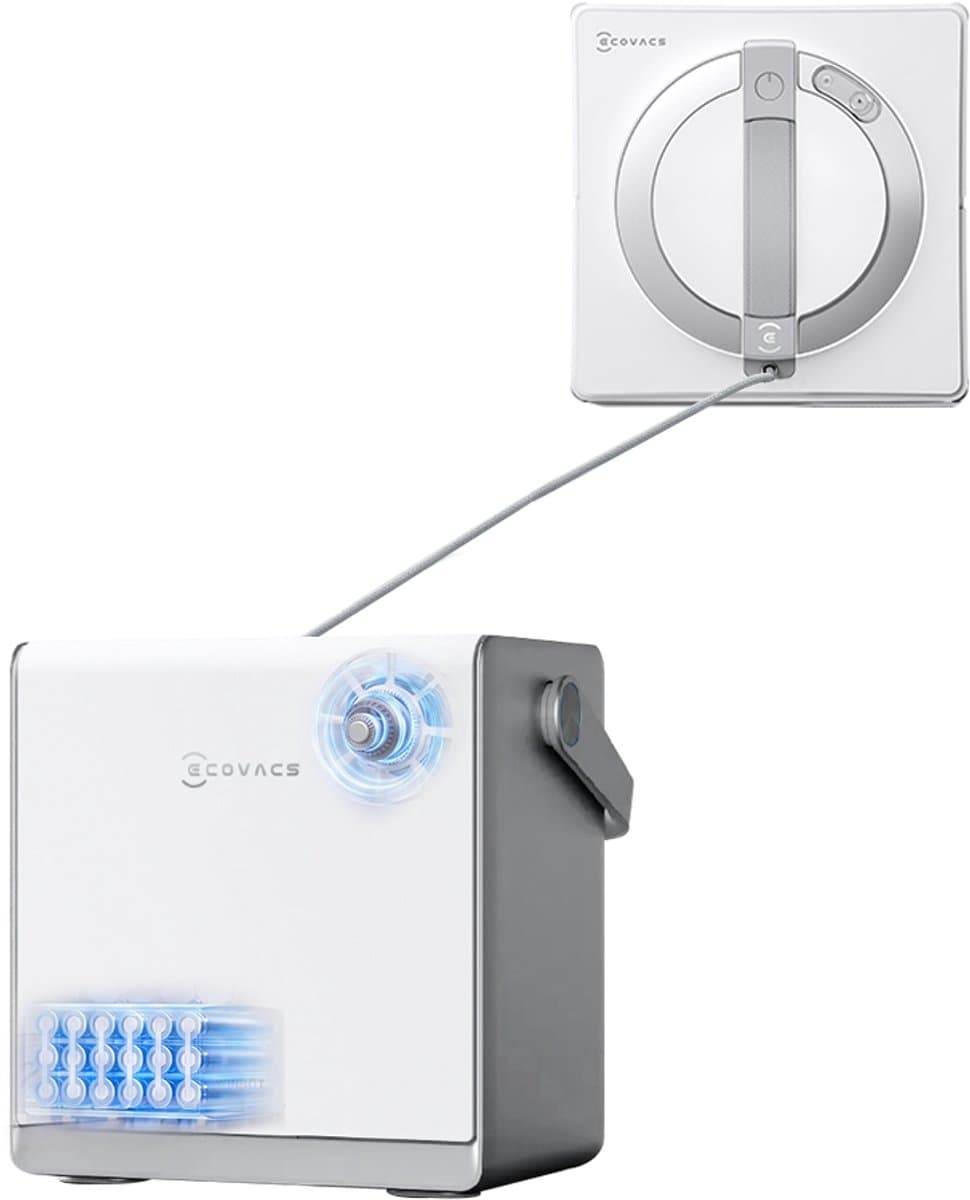 ECOVACS WINBOT W2 PRO OMNI Robot ramenreiniger–Ramenwasser–Ruitenreiniger – WIN-SLAM 4.0 intelligente routeplanning– 6-in-1 multifunctioneel station–12-traps veiligheidssysteem–Dubbele stroommodus–Voor ramen–Glazen deuren- 1000ml Schoonmaakmiddel thumbnail 2