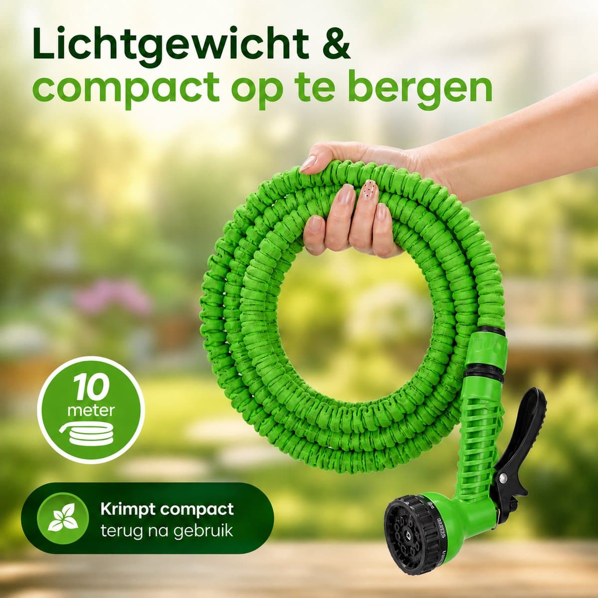 Tuinslang Uitrekbaar 10 meter - 7 Standen - Flexibel thumbnail 3