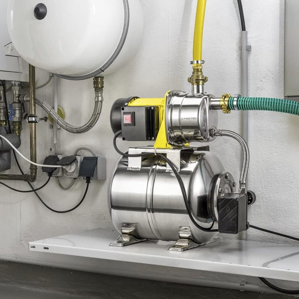 Waterpomp - Dompelpomp - Tuin besproeien - RVS behuizing - 1000 Watt - Zwart thumbnail 5