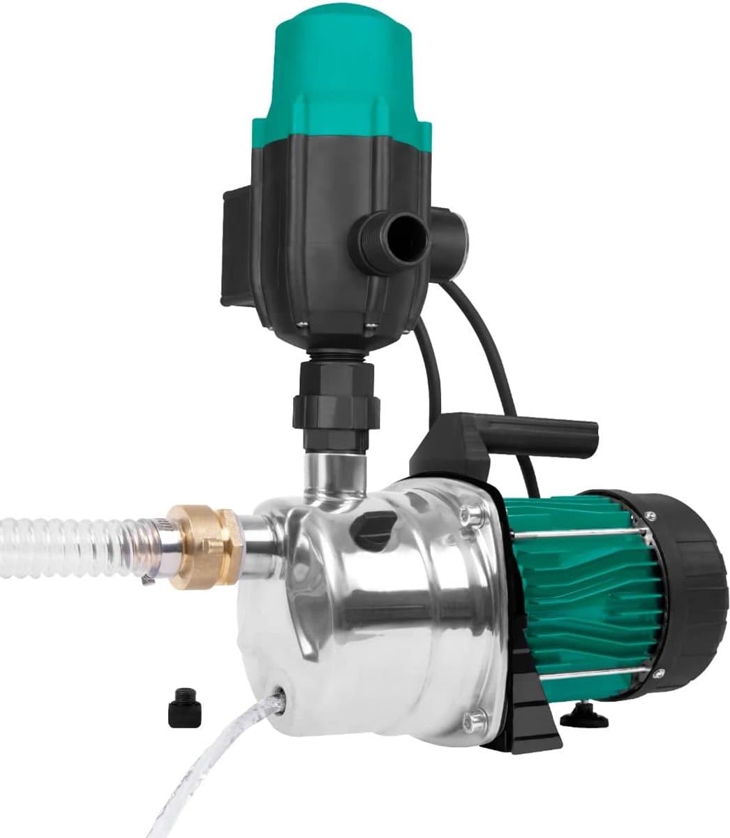 Waterpomp - Automatische pomp - Tuin besproeien - Zelfaanzuigend - 3500l/u - Zwart Groen thumbnail 4