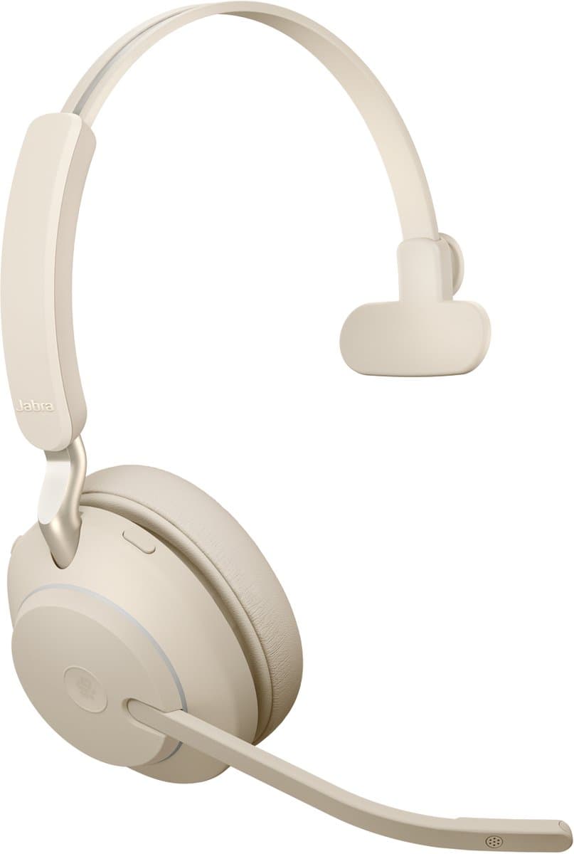 Jabra Evolve2 65 Link380c MS Mono - Bluetooth Headset - Draadloos - On-Ear - Beige thumbnail 5