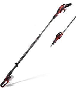 Productfoto van Einhell Professional Accu Tuin-Multitool GP-HC 18/5020 Li T Solo - Power X-Change - 18 V/Li-ion - Zwaardlengte kettingzaag: 200 mm - Bladlengte heggenschaar: 500 mm - Tandafstand: 25 mm - Excl. accu en lader