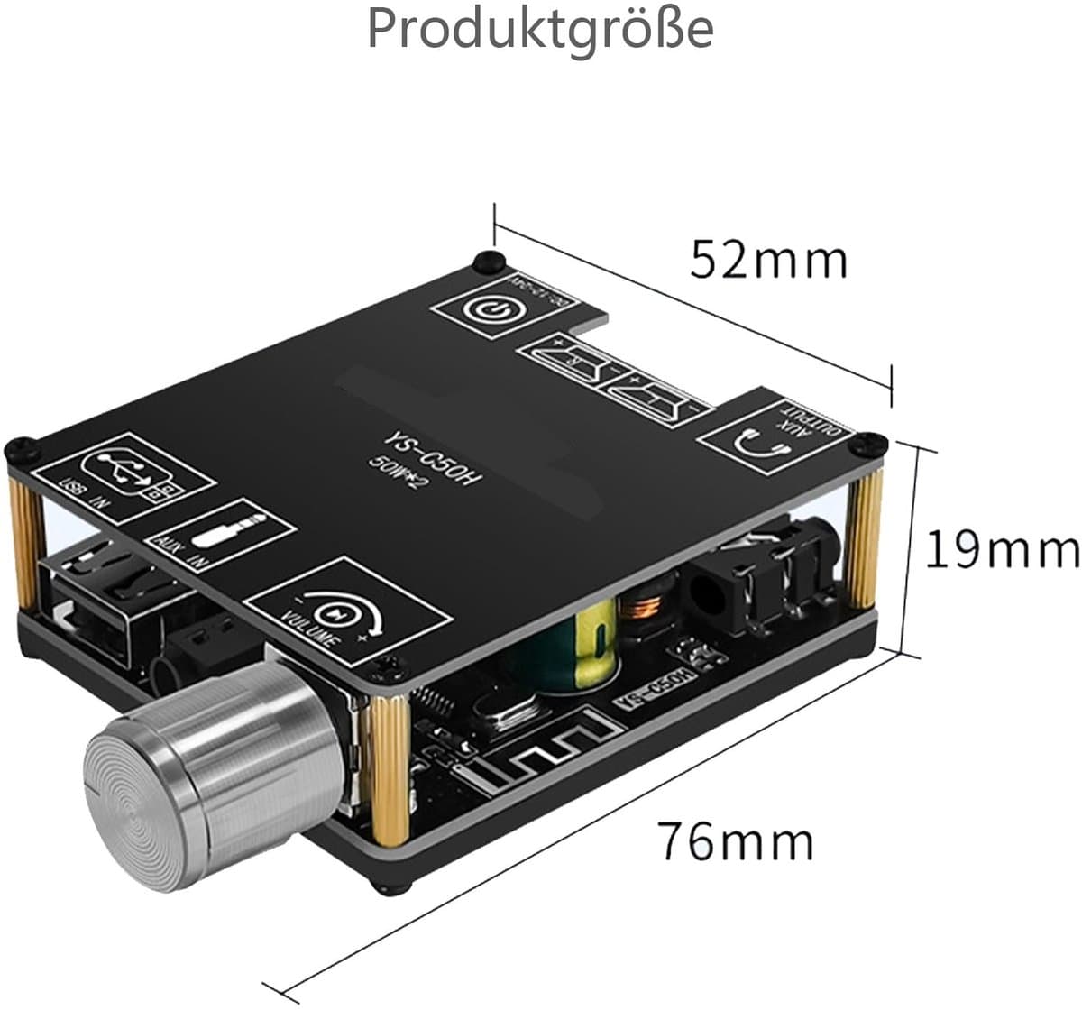 Dailygoody - Bluetooth Versterker Module - TPA3116 Hi-Fi Digitale Stereo Amplifier - Krachtige Geluidskwaliteit - Compact en Stijlvol - Ideaal voor Mu... thumbnail 3