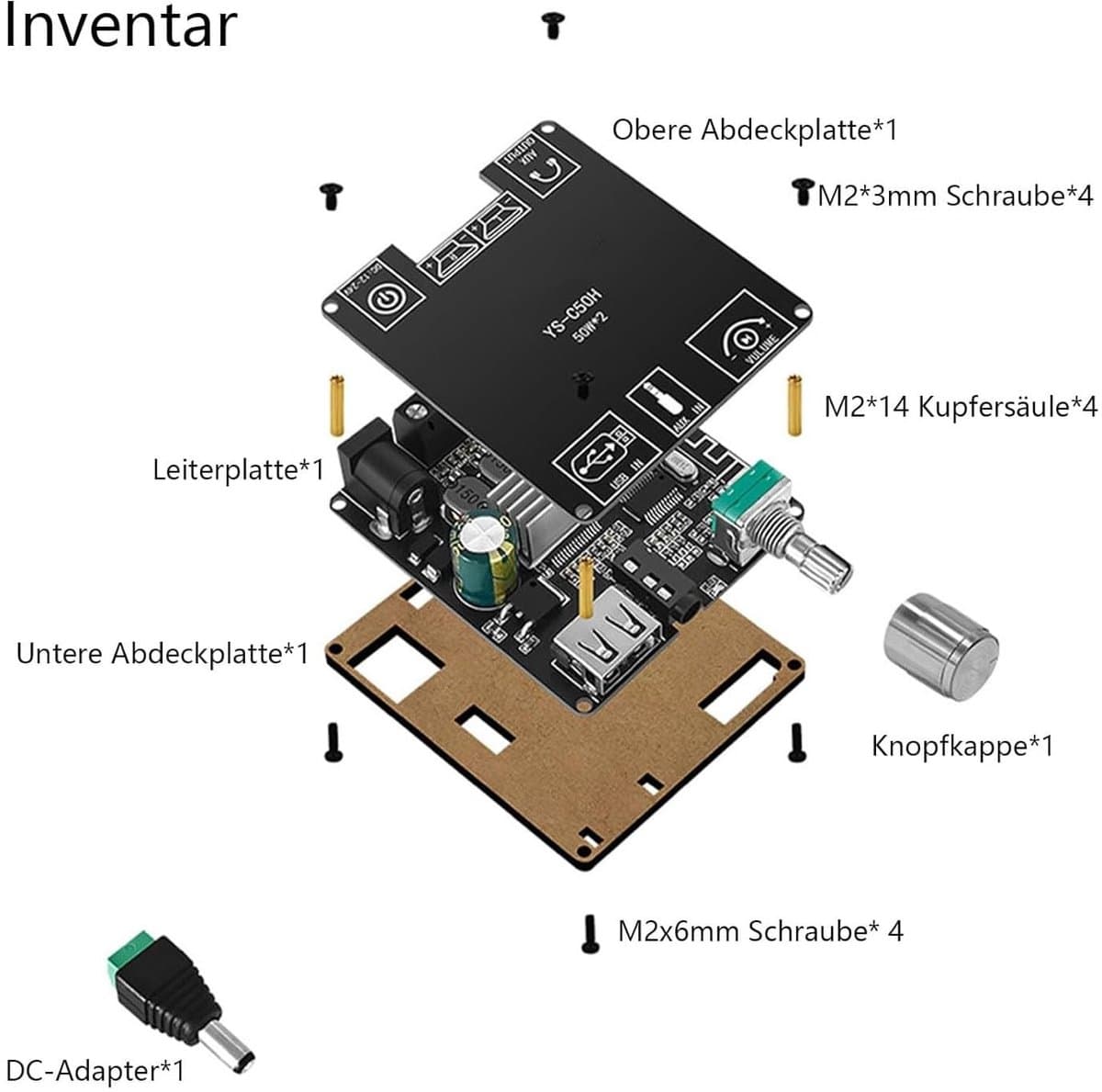 Dailygoody - Bluetooth Versterker Module - TPA3116 Hi-Fi Digitale Stereo Amplifier - Krachtige Geluidskwaliteit - Compact en Stijlvol - Ideaal voor Mu... thumbnail 5