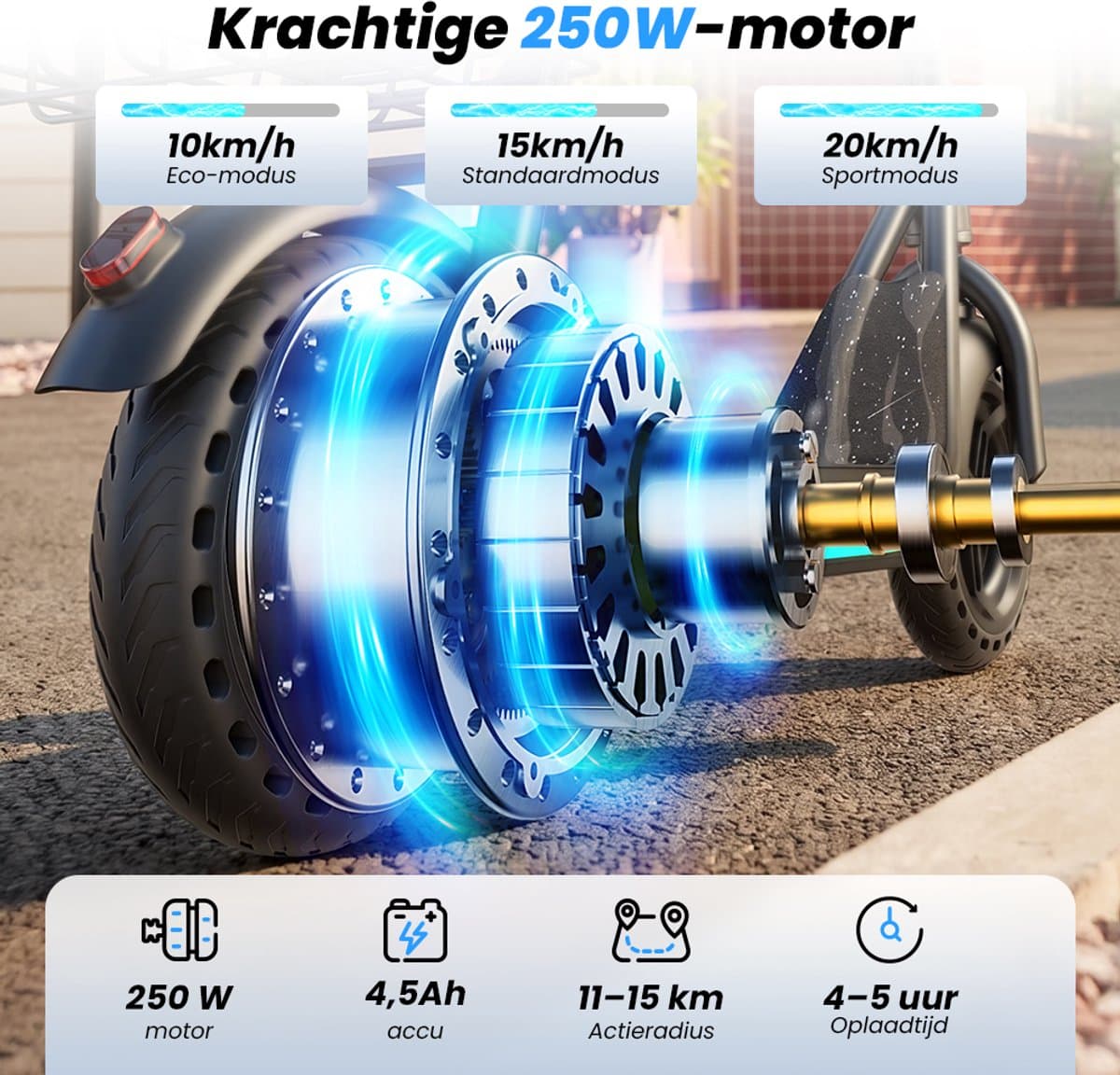 iScooter iK7 Elektrische Step Kinderen - 2‑in‑1 - 8 tot 14 jaar - App - Bluetooth muziek - RGB verlichting - 250W - 10/15/20 km/u - Bereik 15 km - 8,5" Wielen - Zwart thumbnail 8