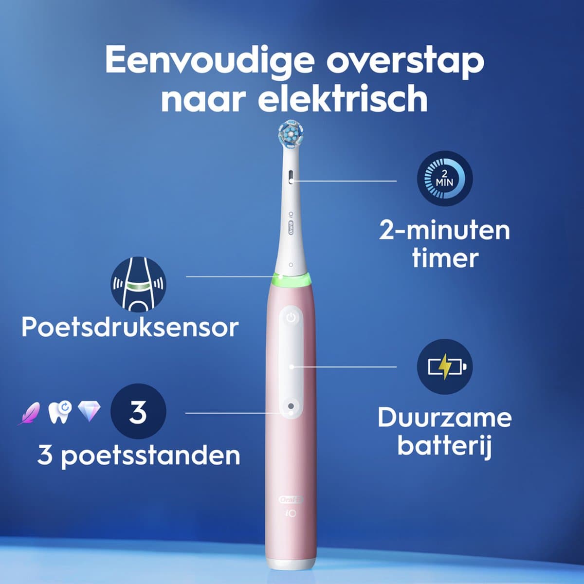 Oral-B iO 3N Elektrische Tandenborstel - Roze thumbnail 3