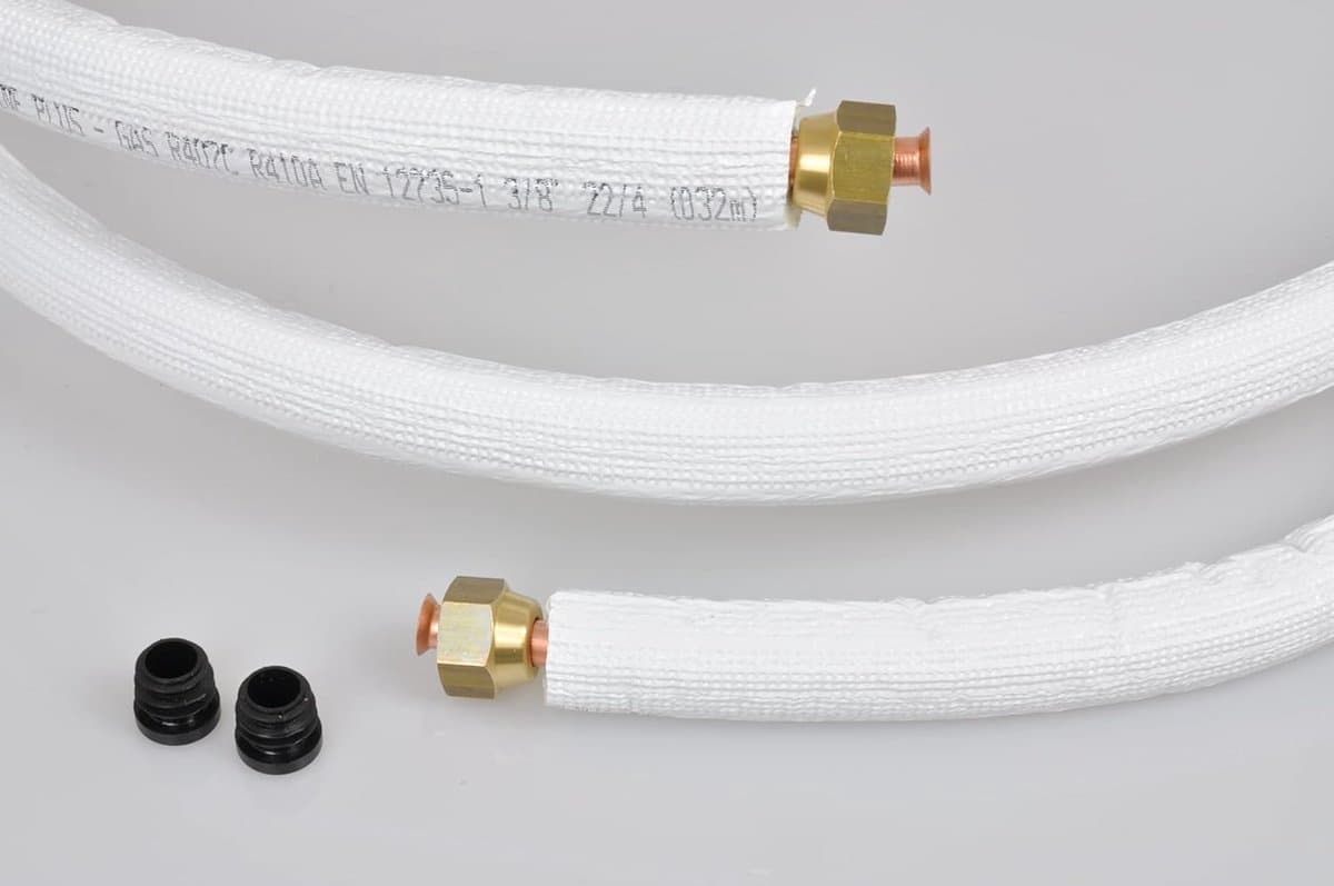 Koelmiddelleiding Split Unit - Koperen Leiding Airco - Airco Installatie - Voorgeïsoleerd R32/R410A - 6 Meter - Wit thumbnail 3