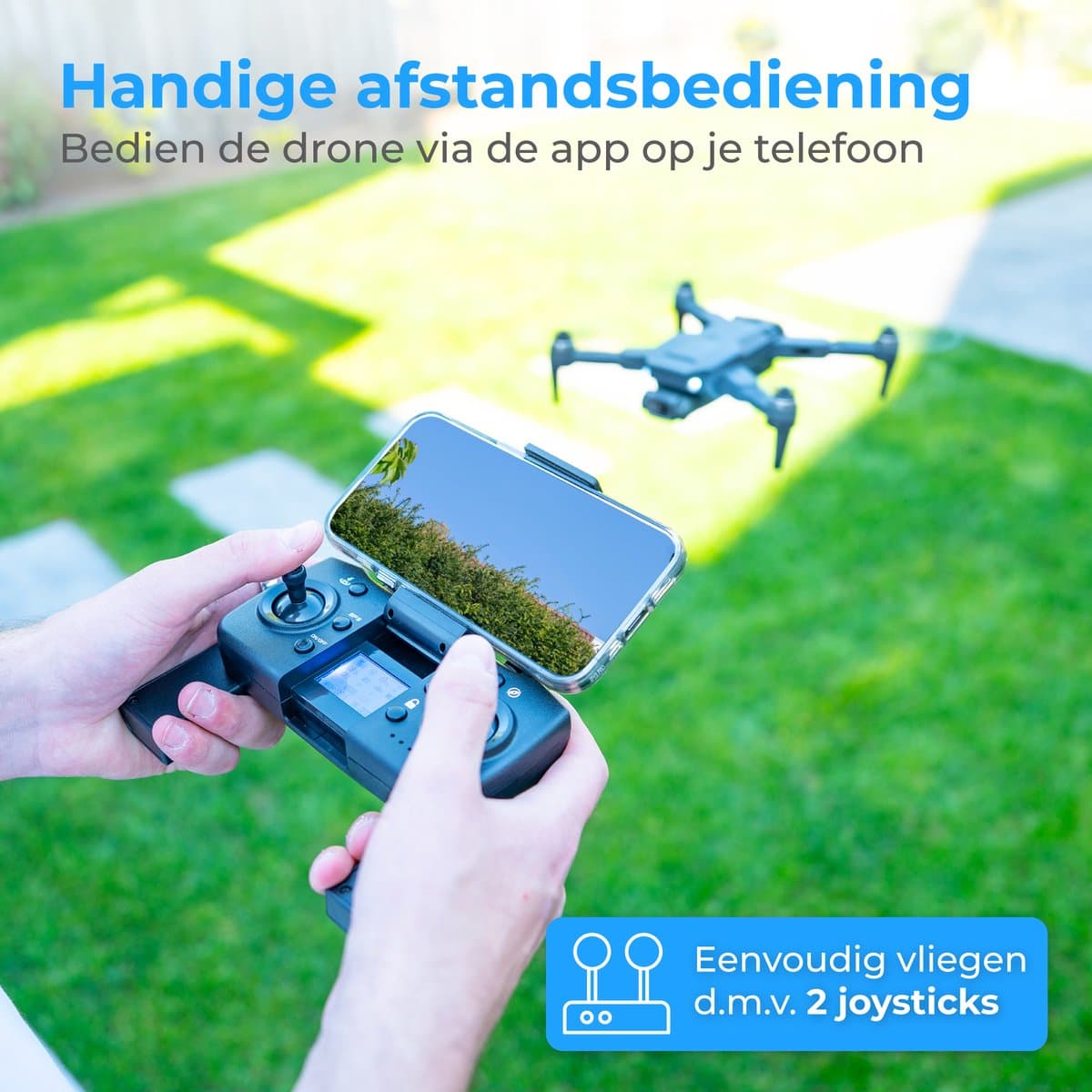 Nuvance - Drone met Camera en GPS - 1080p Mini Camera - voor Buiten en Binnen - inclusief Opbergtas en 3 Accu's - Mini Drone - Drone voor Kinderen en Volwassenen - Drones thumbnail 7