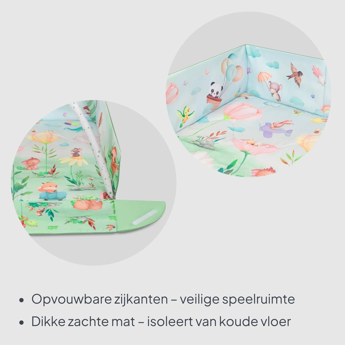 Lionelo Inga Multicolor – Multifunctionele Speelmat met Bogen – Speelkleed & Speelhek – 7 Sensorische Speeltjes – Baby Ontwikkeling & Motoriek thumbnail 6
