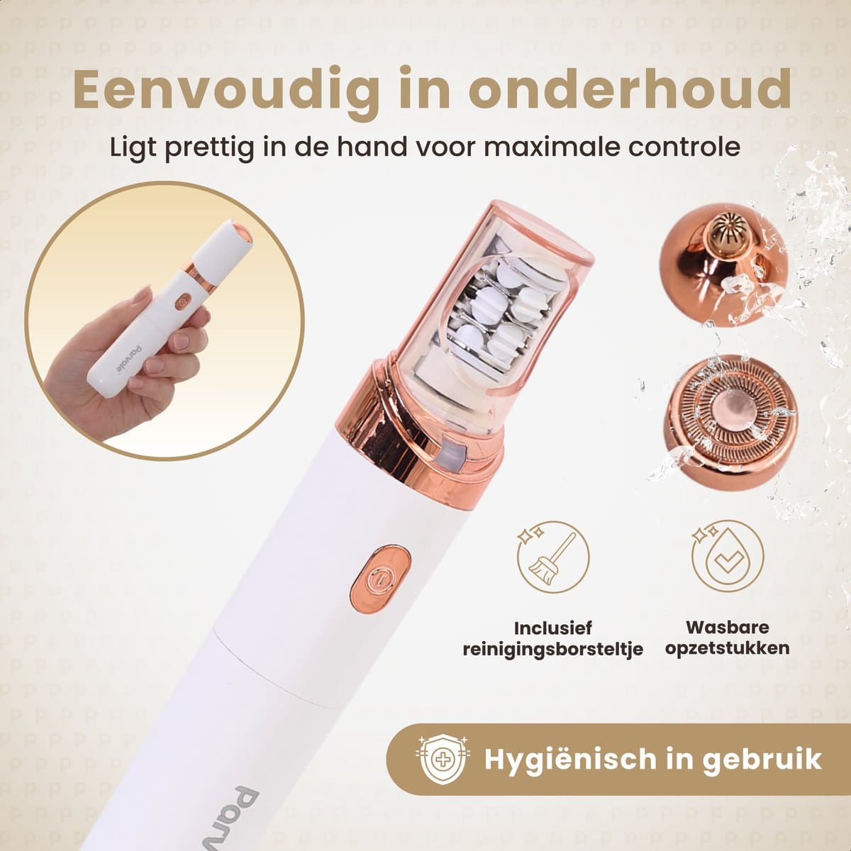 Parvale® 3 in 1 Epilator SilkPro - Epileerapparaat Dames - Epilator - Gezichtsepilator Vrouw - Gezichtsontharing Dames - Epilator Gezicht - Epilator Dames - Gezichtsepilator dames thumbnail 5