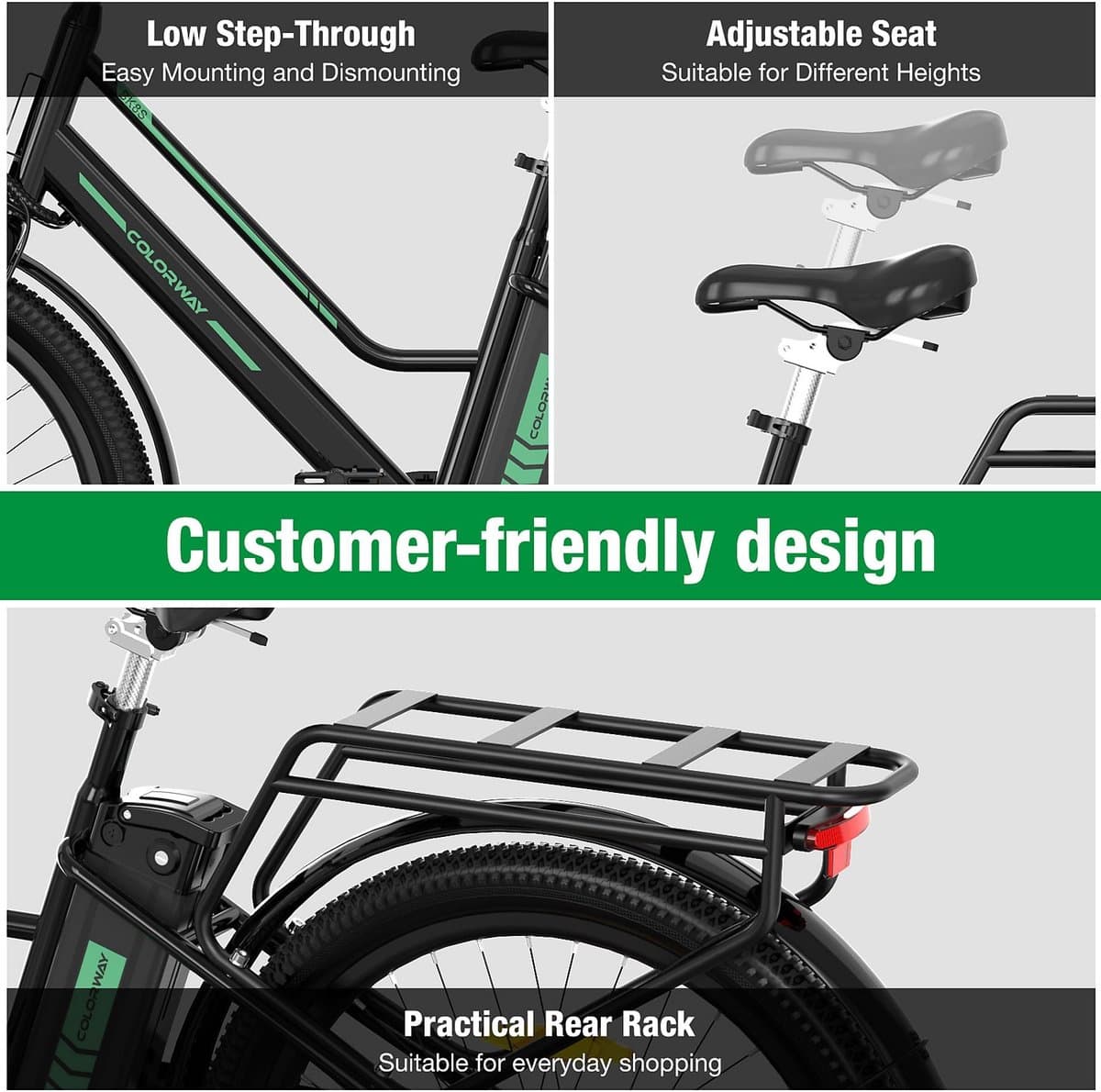 Colorway BK8SL 27.5 Inch Dames E-Bike met 250W Motor thumbnail 4
