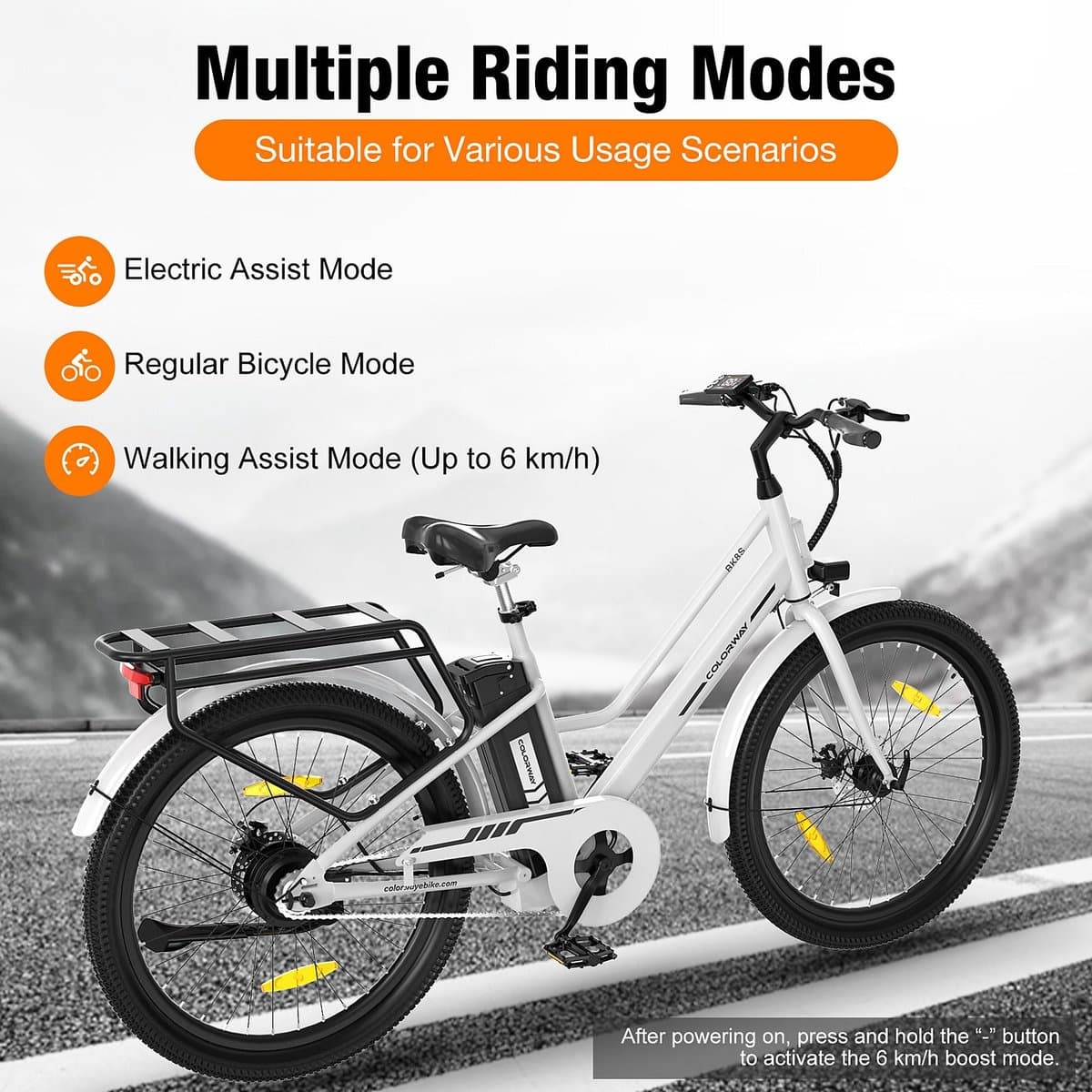 Colorway BK8SL: 250W elektrische fiets met afneembare 36V batterij thumbnail 5