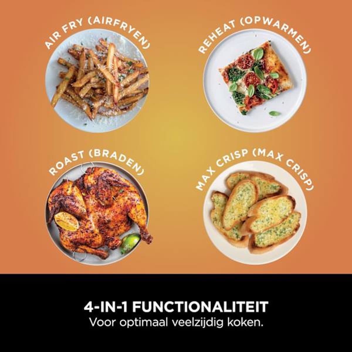 Ninja Foodi AF200EU Dubbele Airfryer XXL - Dubbele Mand - 7.6 Liter - Dual Zone Technologie thumbnail 3