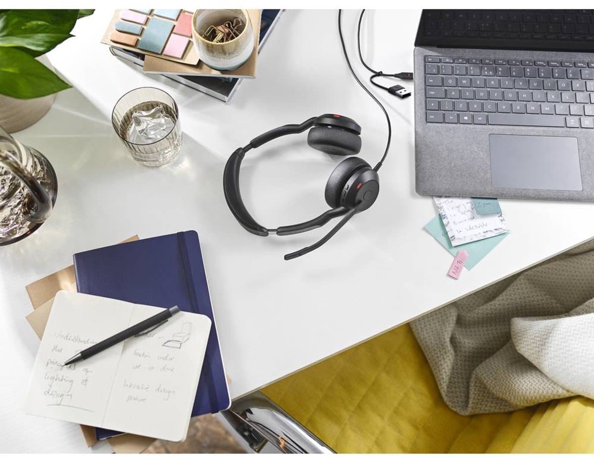 Jabra Evolve2 50 Headset Bedraad Hoofdband Kantoor/callcenter USB Type-C / USB Type-A Bluetooth Zwart thumbnail 3